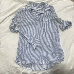 Jcrew Size 2 - Blue and White Poplin Shirt